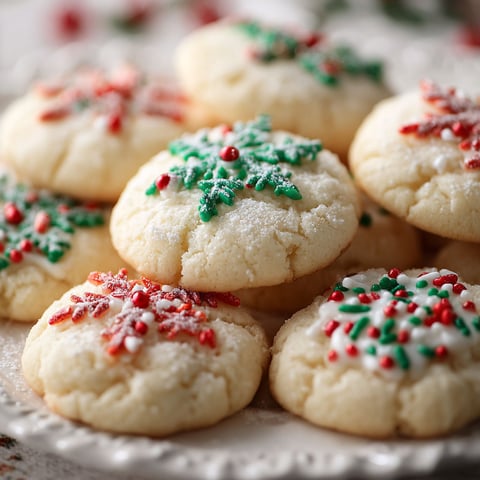 A plate of Christmas cookies.