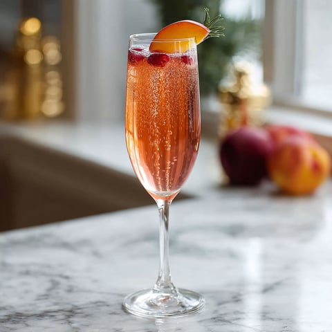 A glass of red wine with a slice of orange on top.