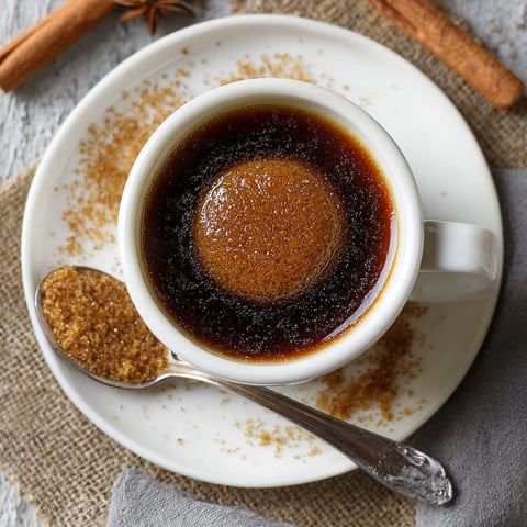 A cup of coffee with a spoon in it.