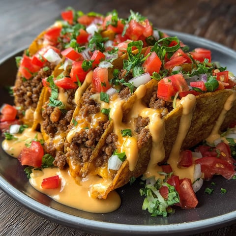 A plate of loaded nachos.