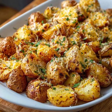 A plate of cheesy potatoes.