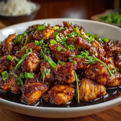 A plate of meat with a sauce on it.