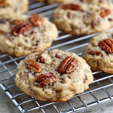 A tray of pecan cookies.