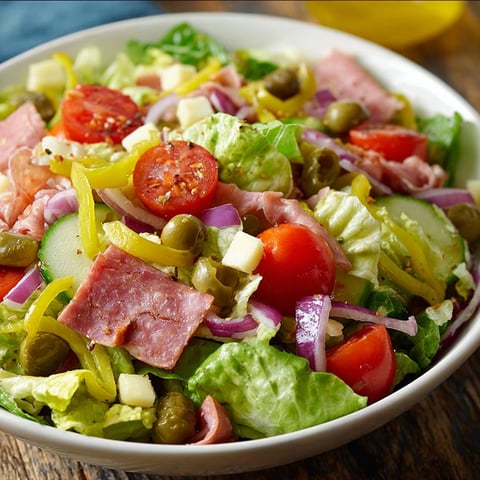 A white bowl filled with a salad.