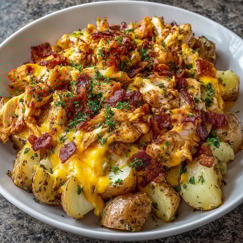 A plate of food with cheese on it.
